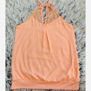 NWT Maurices Lace Peach Tank Top